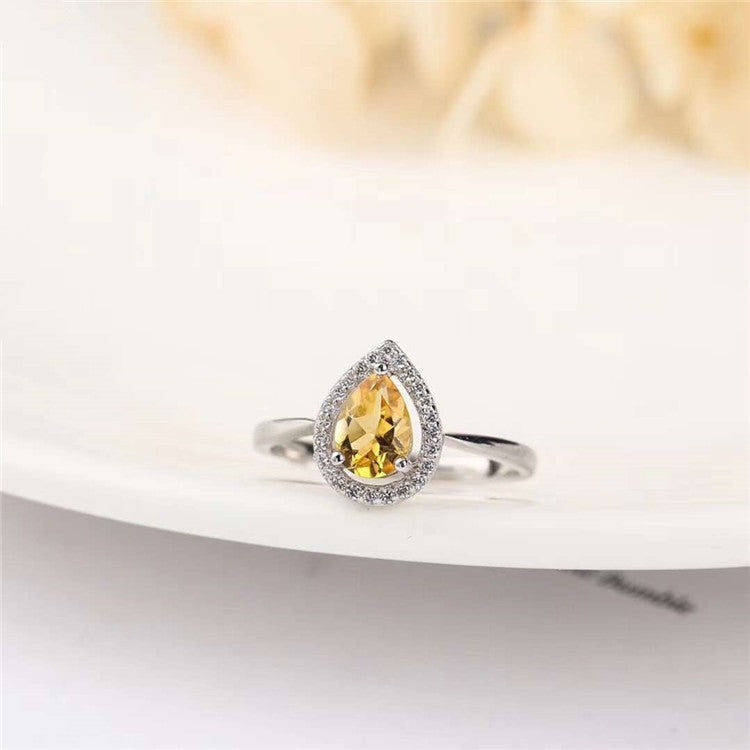 S925 yellow crystal pendant necklace, view 4 - MRSLM