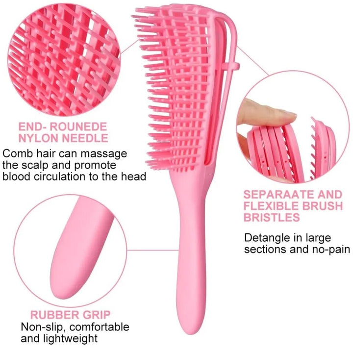 Detangling Hair Brush and Scalp Massager for Travel