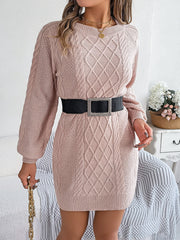Women's cable knit sweater dress - MRSLM