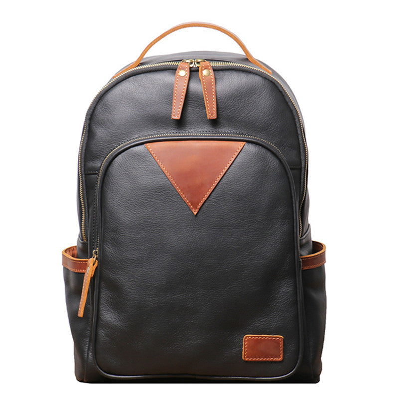 retro trend leather backpack, view 3 - MRSLM