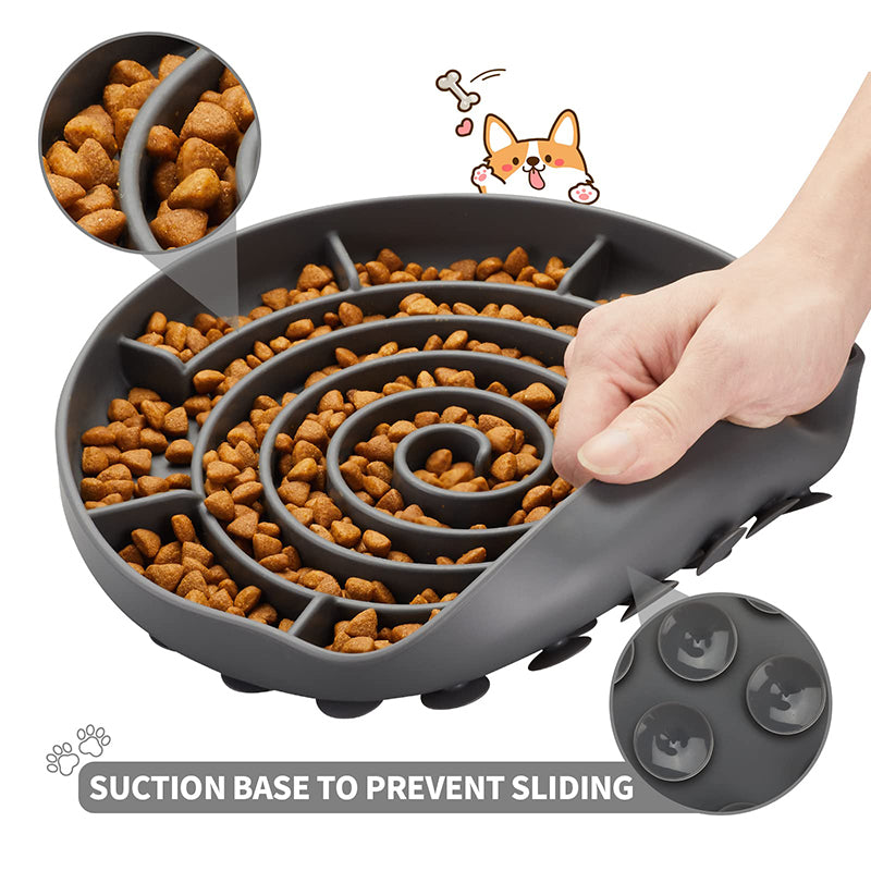 silicone slow feeder dog bowl, view 4 - MRSLM