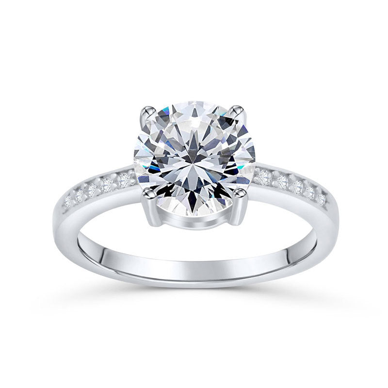 925 sterling silver engagement ring, view 4 - MRSLM