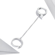 s925 sterling silver star ear clip, view 4 - MRSLM