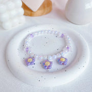 pearl flower pet collar, view 3 - MRSLM