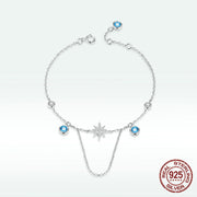 silver geometric pendant bracelet, view 3 - MRSLM