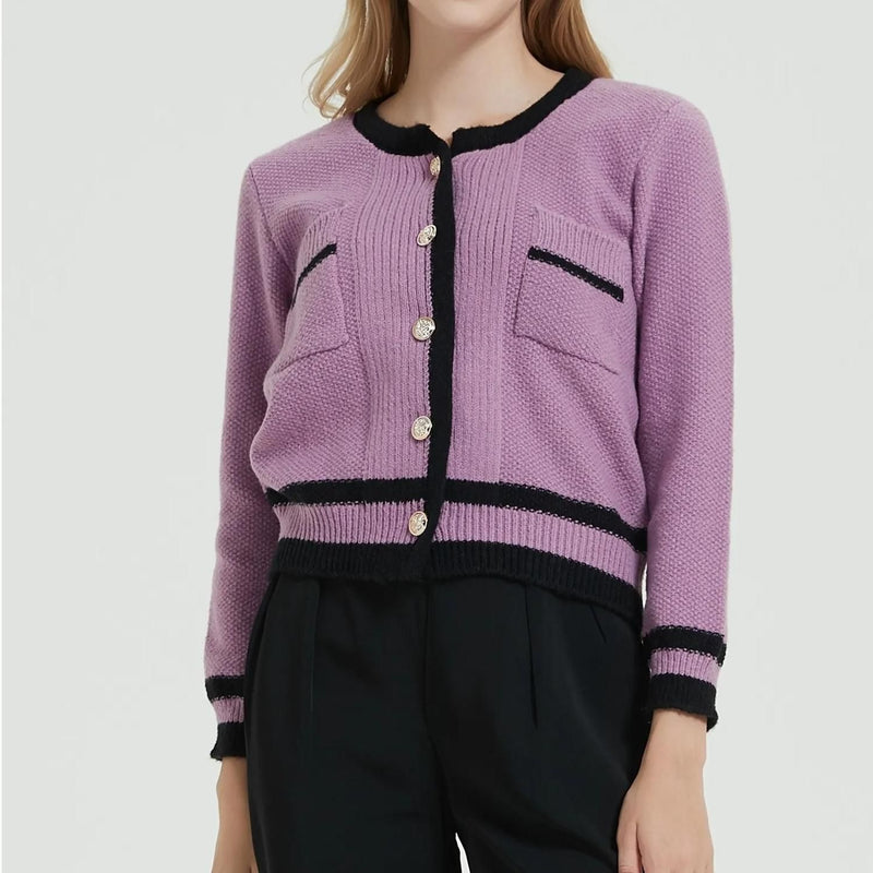 purple knit cardigan - MRSLM