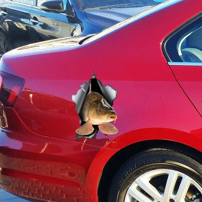 carp car decal, view 4 - MRSLM