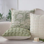 elegant green jacquard decorative pillow cover - MRSLM