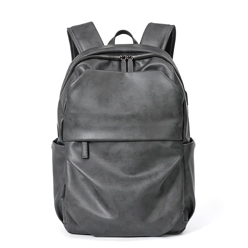 simple gray men's backpack, view 4 - MRSLM