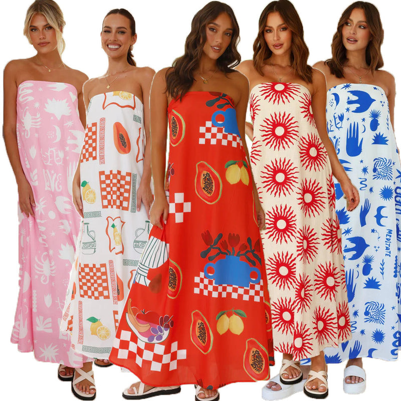 tube top swing dress, view 2 - MRSLM