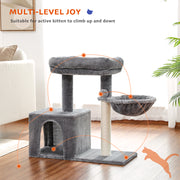 70-inch cat tree with sisal posts, view 4 - MRSLM