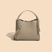 soft leather shoulder bag with scarf, view 2 - MRSLM