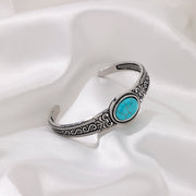 stainless steel opal cuff bracelet, view 6 - MRSLM