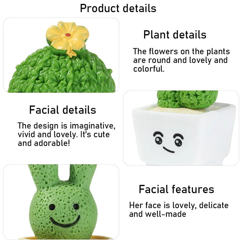 mini cactus resin figurines, view 4 - MRSLM