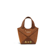 bucket bag with embroidered cheese design, view 2 - MRSLM