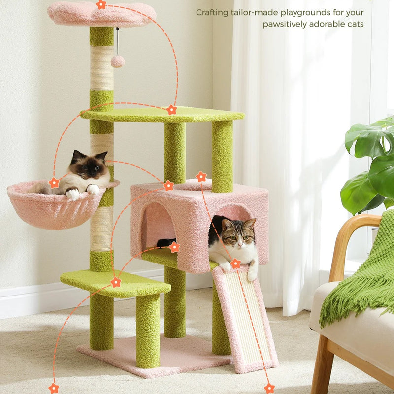 47-inch flower cat tree, view 4 - MRSLM