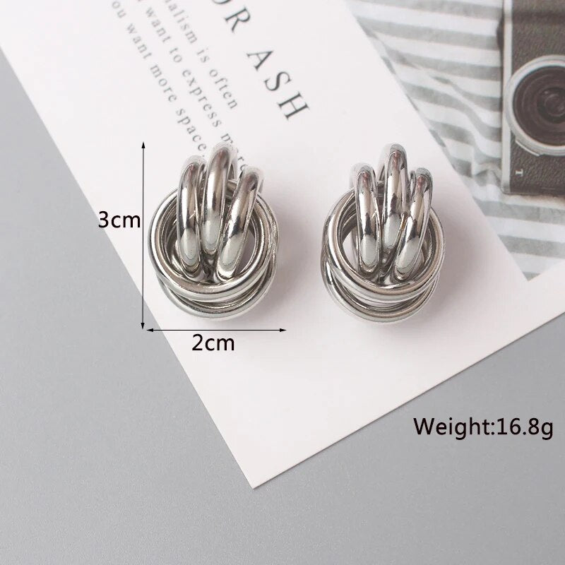 Geometric statement earrings, view 7 - MRSLM