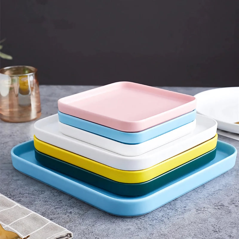 6-piece square ceramic dinnerware set, view 11 - MRSLM
