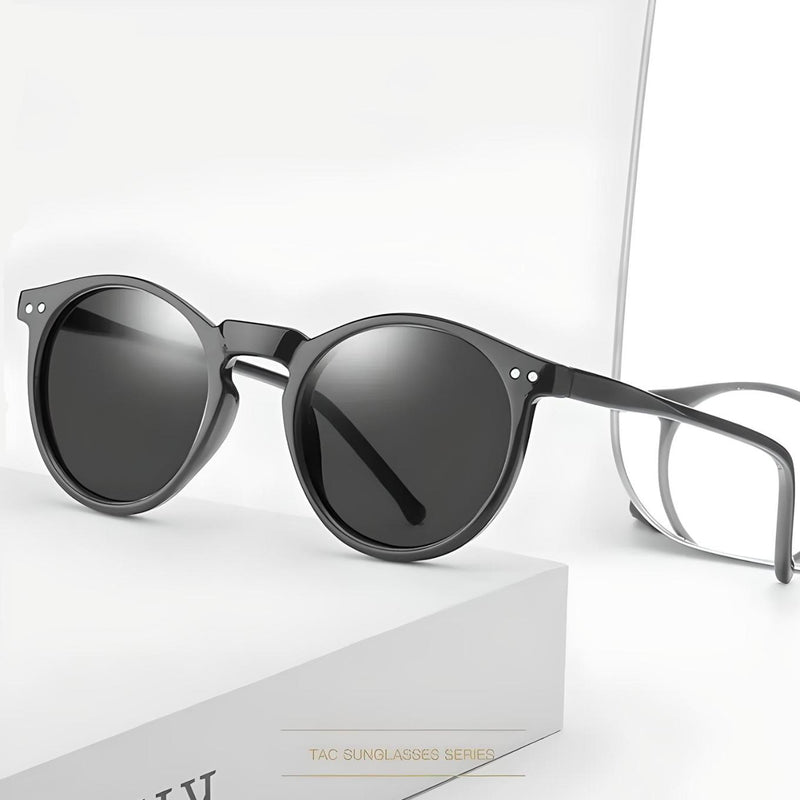 retro round polarized sunglasses, view 9 - MRSLM