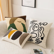 abstract embroidery cushion cover, view 8 - MRSLM