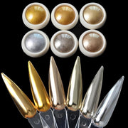 mirror chrome metallic nail powder set - MRSLM