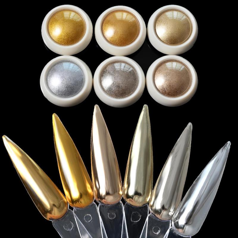 mirror chrome metallic nail powder set - MRSLM