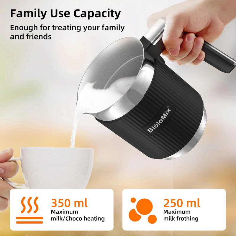 detachable 5-in-1 milk frother and steamer, view 8 - MRSLM