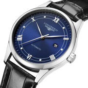 Men's leather strap quartz watch, view 4 - MRSLM