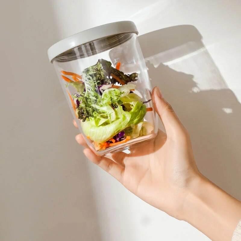leak-proof salad cup with fork, view 2 - MRSLM