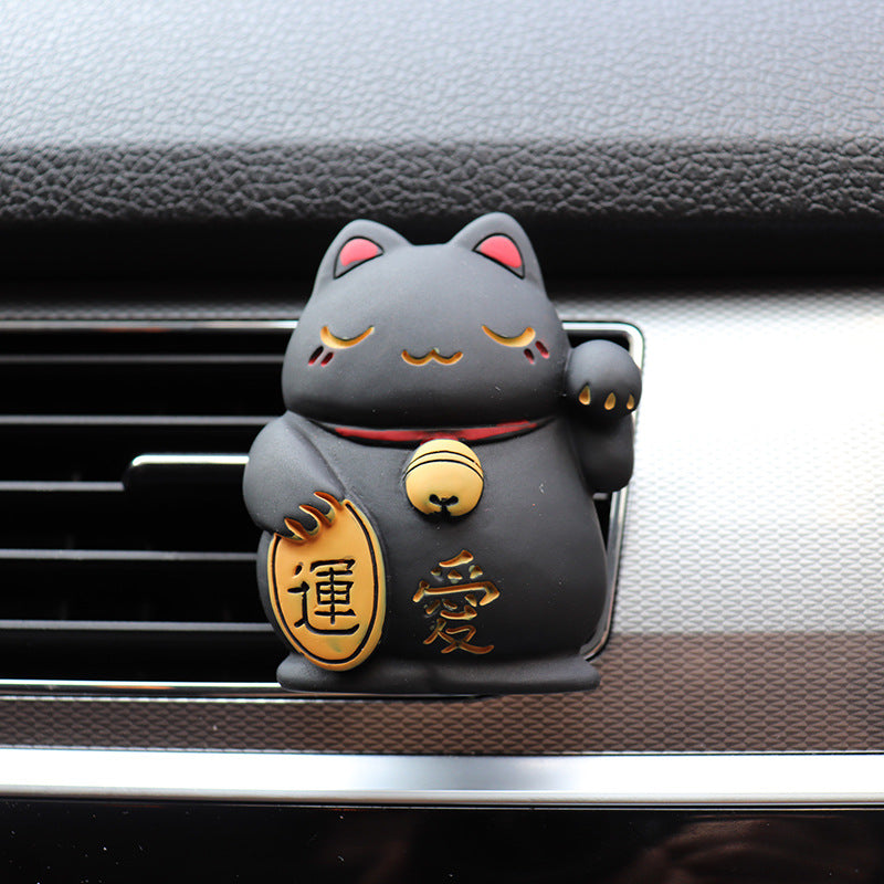 lucky cat car air freshener, view 2 - MRSLM