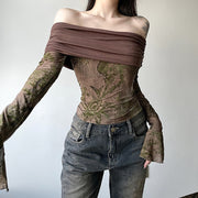 slim-fit off-shoulder top, view 4 - MRSLM