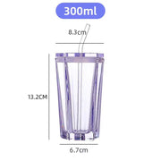 starlight gradient glass mug with straw and lid, view 3 - MRSLM