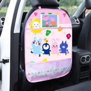 cartoon car seat back protector with storage organizer, view 13 - MRSLM