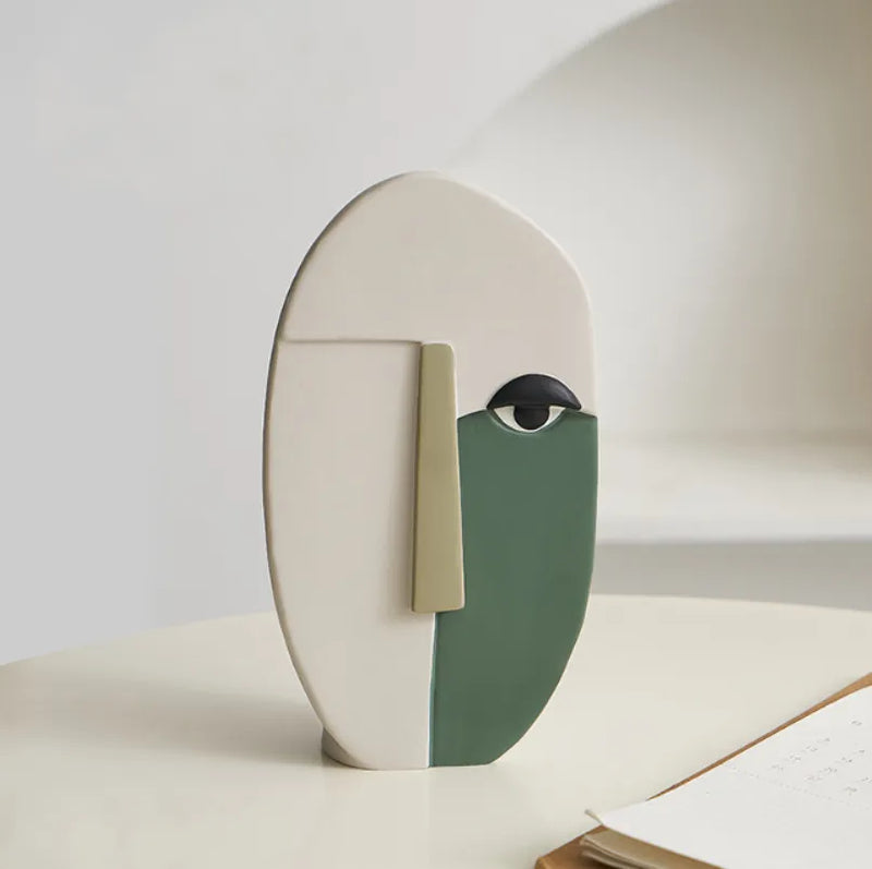 ceramic face vase, view 4 - MRSLM