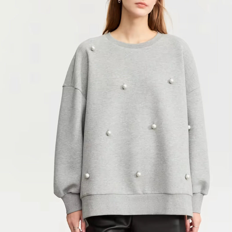 oversized casual pullover with embroidered flares, view 5 - MRSLM