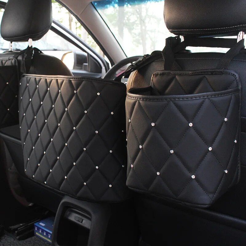 crystal rhinestone car seat organizer, view 10 - MRSLM