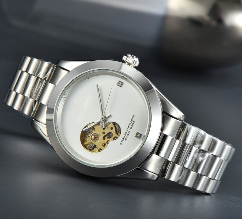 men's hollow mechanical casual watch, view 12 - MRSLM