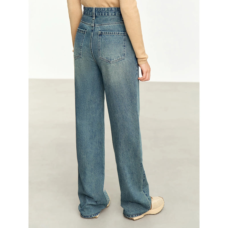 loose fit women's office jeans, view 4 - MRSLM