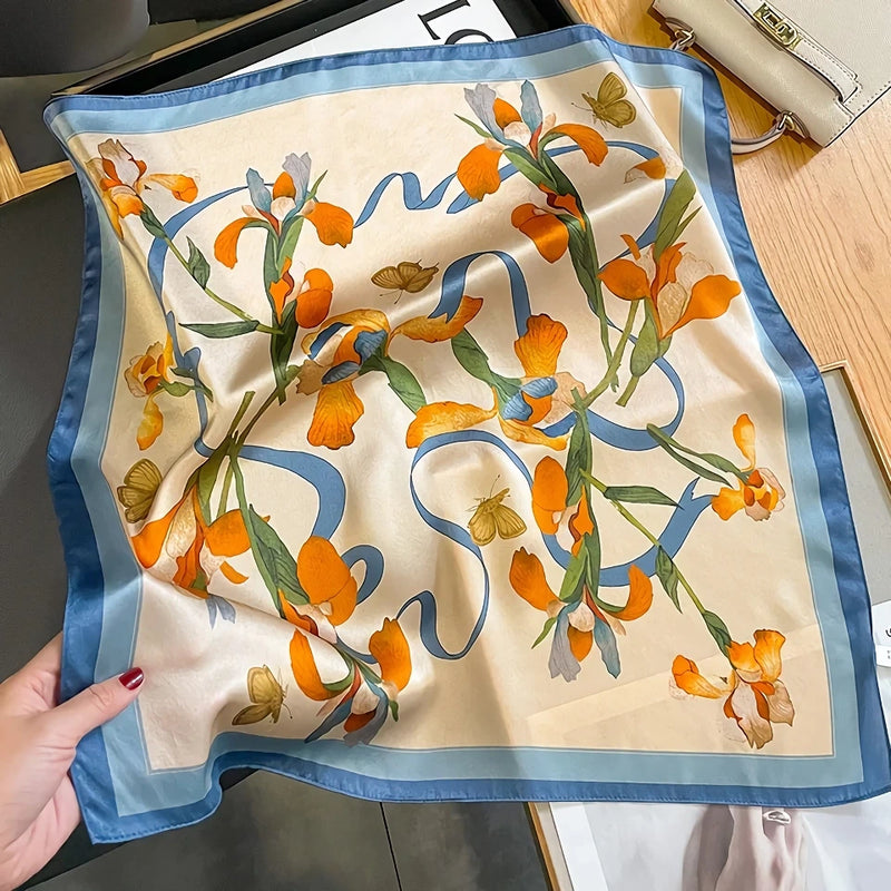 100% silk square scarf for women - MRSLM