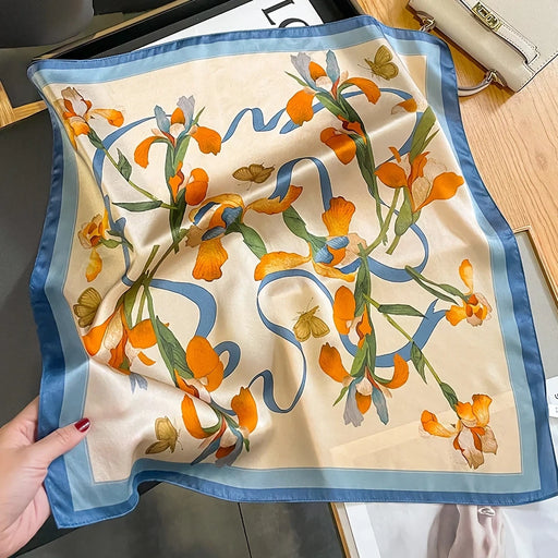 100% silk square scarf for women - MRSLM