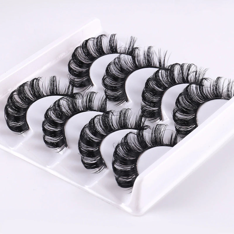 fluffy 3D mink false eyelashes, view 3 - MRSLM