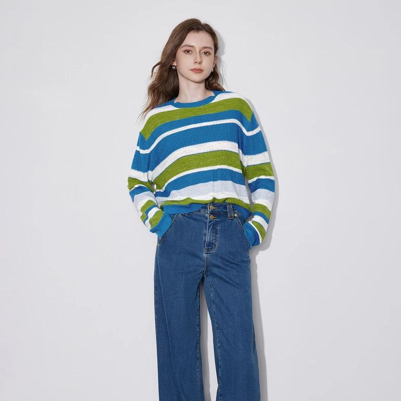 women's striped knitted sweater - MRSLM