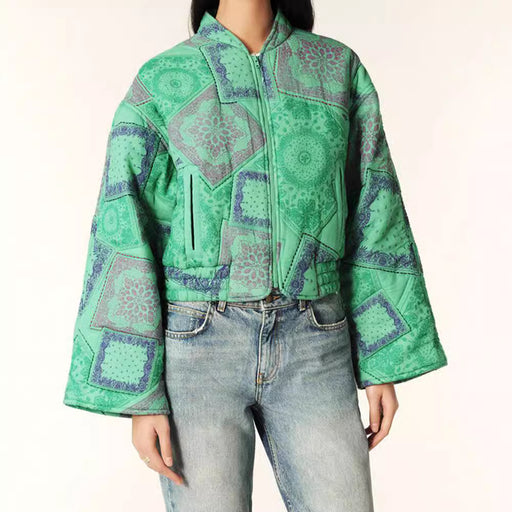 printed short zipper jacket - MRSLM