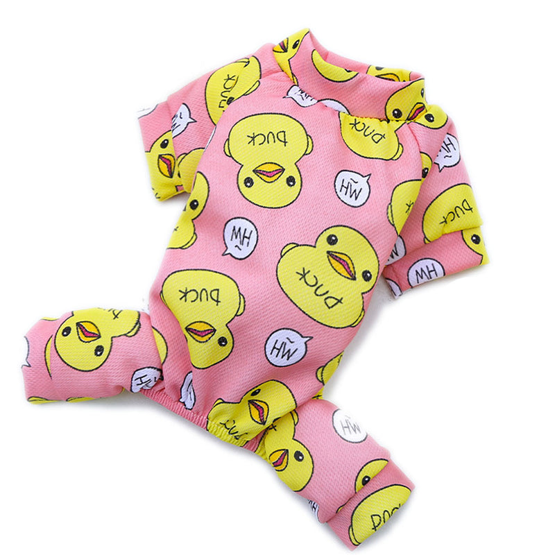 cotton duck print dog romper pajamas, view 7 - MRSLM