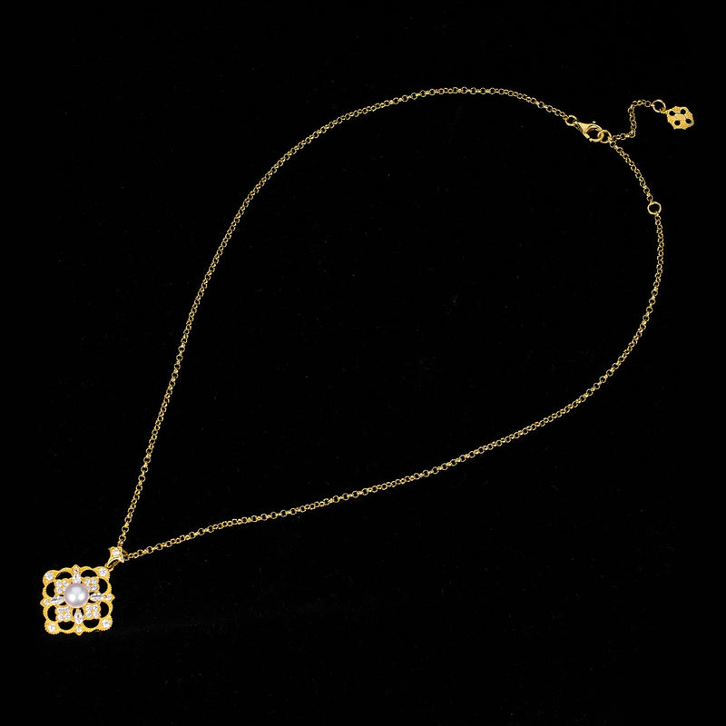 925 silver natural pearl pendant necklace, view 3 - MRSLM