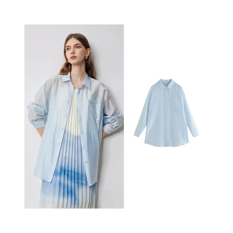 Elegant Women's Turn Down Collar Office Blouse