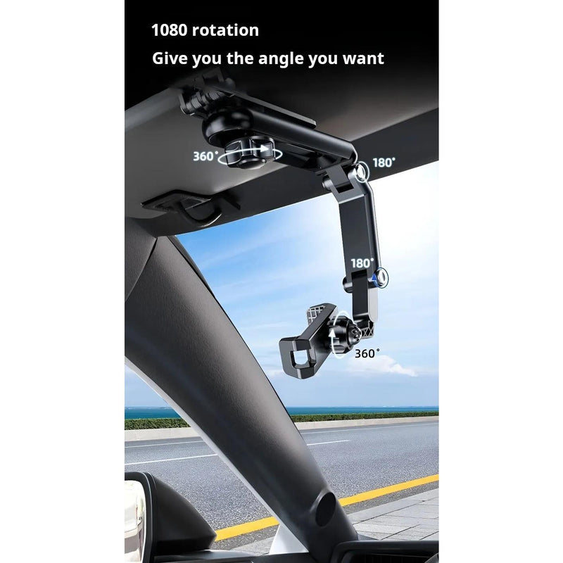 Rearview mirror car phone mount, view 4 - MRSLM