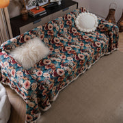 american countryside floral jacquard sofa towel, view 5 - MRSLM
