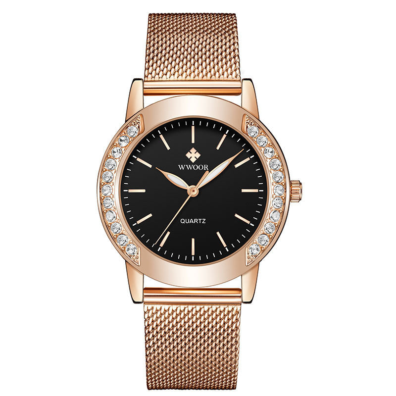 women's mesh strap quartz watch, view 5 - MRSLM