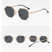 polygonal metal sunglasses for women, view 9 - MRSLM